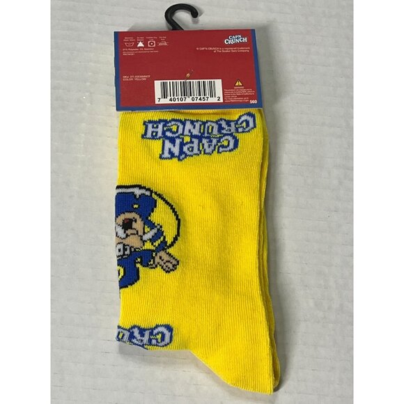 Capn Crunch Cereal Socks Crazy Fun Novelty Gift Silly Funny Graphic Wacky Mens - Picture 4 of 5